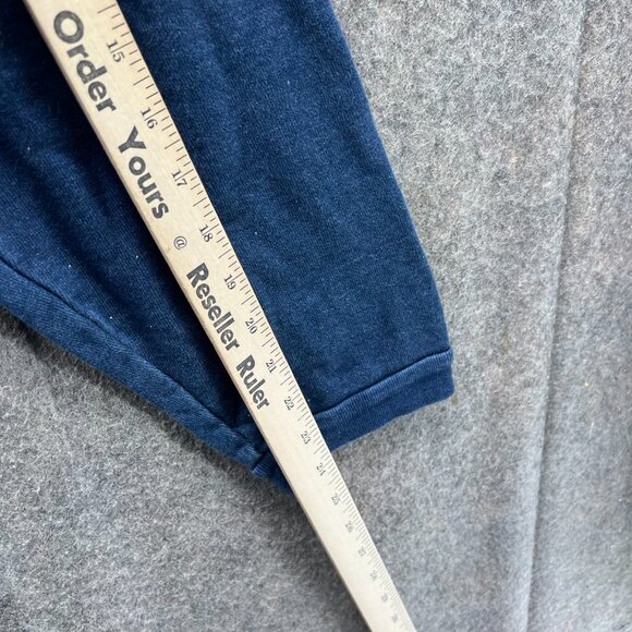 McKenzie Tribe Pullover Mens Large Blue Denim Collar Sweatshirt Henley Jacket - Picture 4 of 9